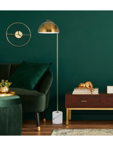ORTEZ Floor Lamp Light Gold Iron / White Marble - ORTEZ FL-WHAG