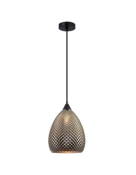 RICTUS4 - RICTUS Bohemian Glass with Quadrilateral Segments Ellipse Shape Pendant Lights