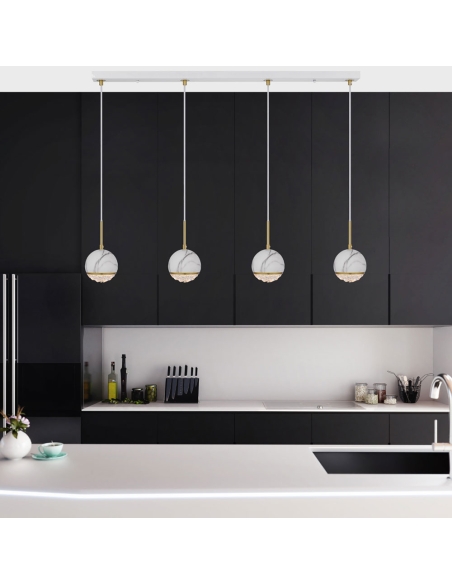 Oneta 4 Light Pendant White - ONETA PE04-WHCLONETA PE04-WHCL