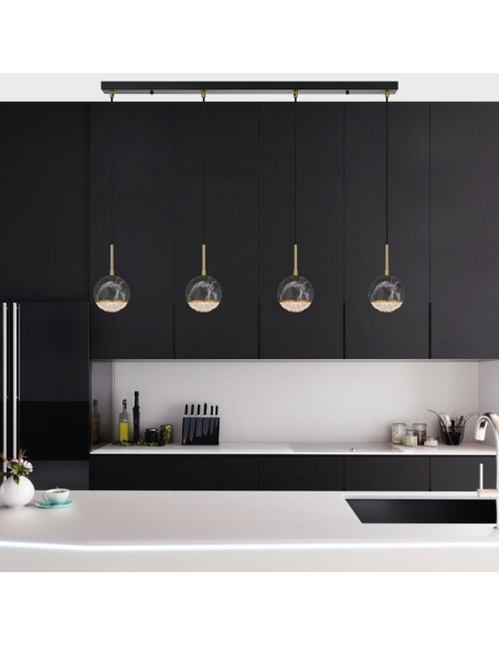 Oneta 4 Light Pendant Black - ONETA PE04-BKCLONETA PE04-BKCL