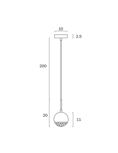ONETA PE01-WHCL - ONETA 1 LIGHT PENDANT - WHITEONETA PE01-WHCL