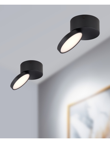 Netra 15W LED Tilt Surface Mounted Dimmable NETRA DL15-BK