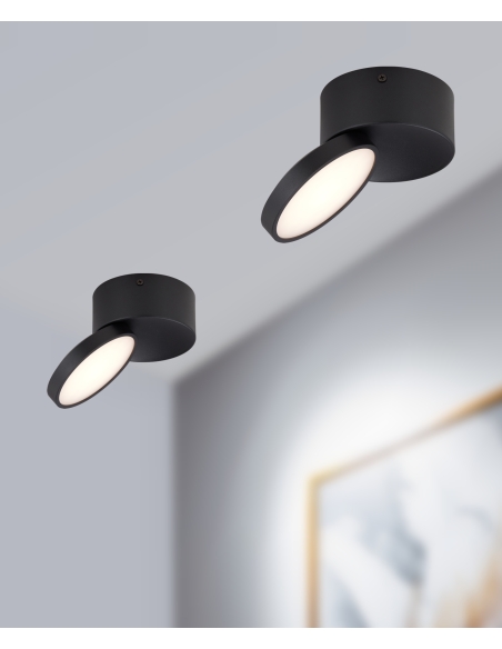 Netra 15W LED Tilt Surface Mounted Dimmable NETRA DL15-BK