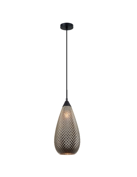 RICTUS6 - RICTUS Bohemian Glass with Quadrilateral Segments Tear Drop Shape Pendant Lights