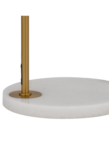 INGRID Floor Lamp Light Gold Iron / White Metal - INGRID FL-GDWH