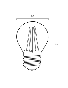 Filament Frosted Fancy Round LED E27 G45 4W / Cool White - GL FRLEDE27M-85 2