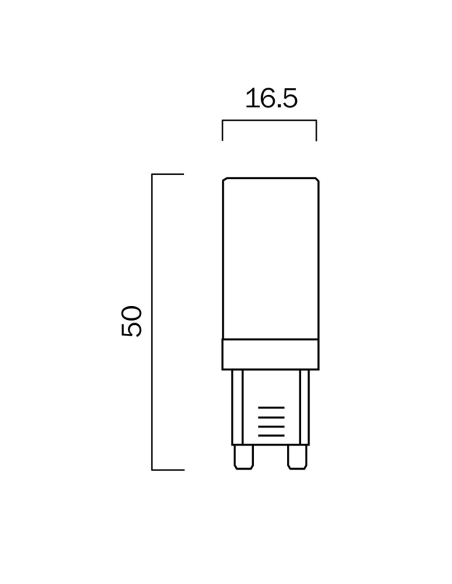 G G93W32-840 - G9 3W LED GLOBE CLEAR NON-DIMG G93W32-840