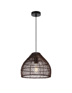 FRYA 30 Pendant Light W300mm Brown Iron / Rattan - FRYA FRYA PE30-BRN