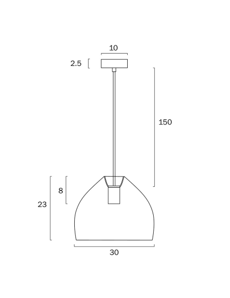 FRYA PE30-BK - FRYA 30 PENDANT - BLACKFRYA PE30-BK