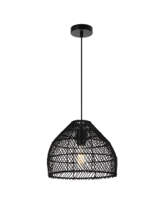 FRYA 30 Pendant Light Rattan Black Iron - FRYA PE30-BKFRYA PE30-BK