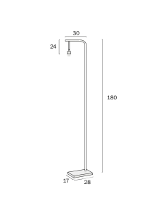 RANA Floor Lamp Base Only White - FL BASE 1800-WHFL BASE 1800-WH 2