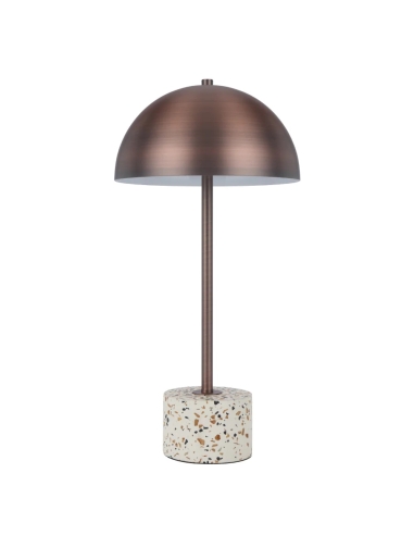 DOMEZ Table Lamp Bronze Iron White Terrazzo - DOMEZ TL-WHTRZBZ