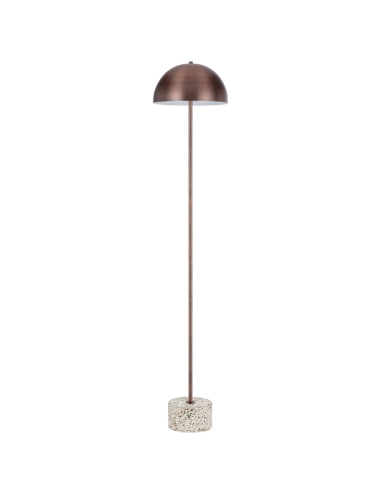 DOMEZ Floor Lamp Bronze Iron White Terrazzo - DOMEZ FL-WHTRZBZ