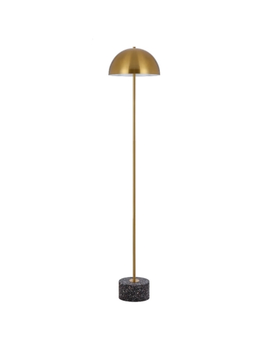 Domez Floor Lamp Antique Gold Iron Black Terrazzo - DOMEZ FL-BKTRZAG