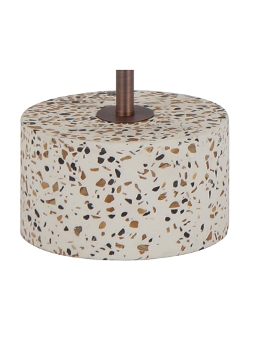 DOMEZ Floor Lamp Bronze Iron White Terrazzo - DOMEZ FL-WHTRZBZ