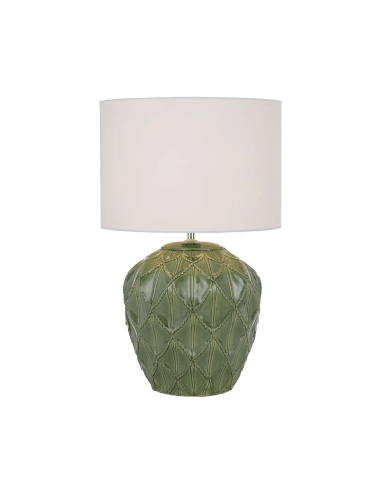 DIAZ Table Lamp Light Green Ceramic / White Fabric - DIAZ TL-GNWH