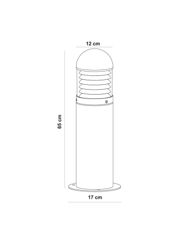UA7370GP - Terzo Bollard Light IP44 GraphiteUA7370GP