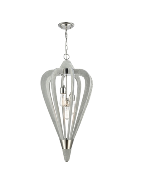 SENORITA5 - SENORITA Rustic Medium Tuscan Coffee Cherry / Winter Moss Wood Pendant Lights