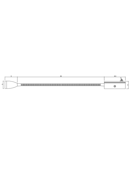 UA50913BK - Flexi 3W Wall Light Satin BlackUA50913BK