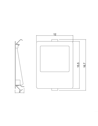 UA4245/3000WH - Peko 6 Warm White LED Wall Light UA4245/3000WH