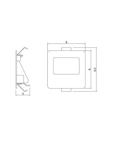 UA4240/4000WH - Peko 3W Cool White LED Recessed UA4240/4000WH
