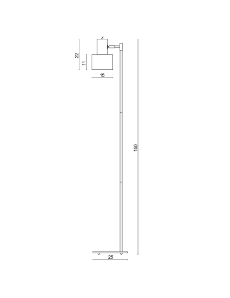 SL98787BC - Ari Floor Lamp Black With Brushed SL98787BC