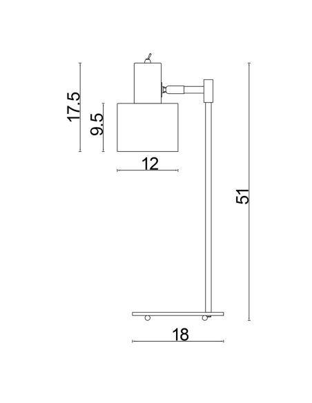 SL98786CO - Ari Desk Lamp Black With Copper HeadSL98786CO