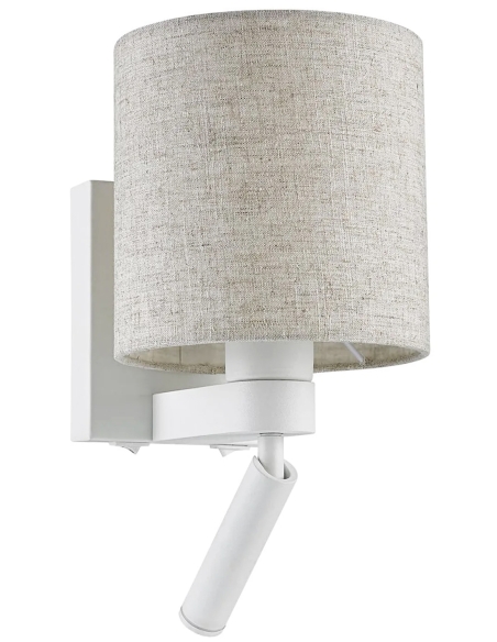 BRIGHTON01 - BRIGHTON City Series E27 Interior Wall Lamp With Adjustable LED Reading Lights