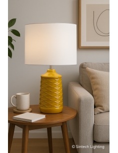 AGRA CERAMIC TABLE LAMP 25wE27max H:425 D:280 AGRA TL-BSWH 2