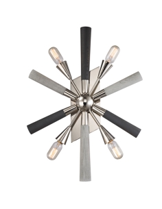Pendant ES X 6 (Max 60W HAL) Polished Nickel/Dark-Light SPUTNIK1 2