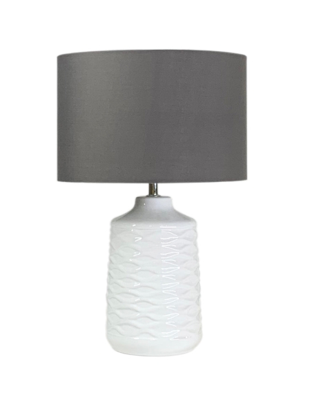 AGRA TL-WHGY - AGRA CERAMIC TABLE LAMP 25wE27max H 425 D 280 WHITE/GREY