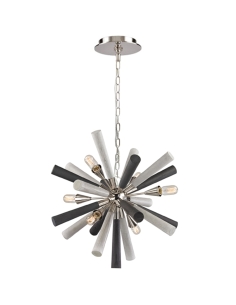 Pendant ES X 6 (Max 60W HAL) Polished Nickel/Dark-Light SPUTNIK1
