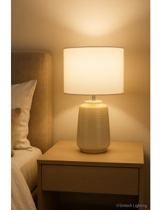 ANNI CERAMIC TABLE LAMP 25wE27max H:425 D:260 CREAM/WHITEANNI TL-CMWH 2
