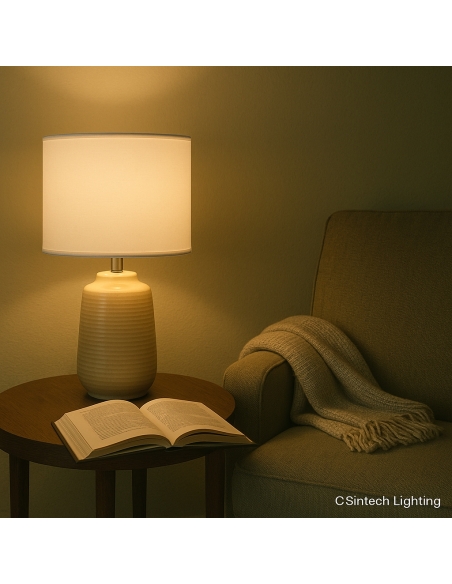 ANNI TL-CMWH - ANNI CERAMIC TABLE LAMPANNI TL-CMWH