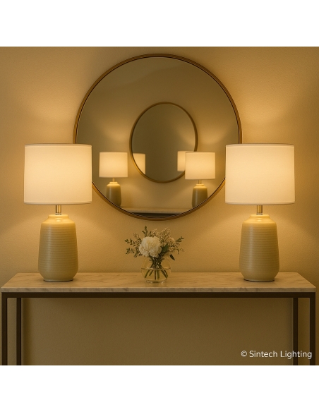 ANNI TL-CMWH - ANNI CERAMIC TABLE LAMPANNI TL-CMWH