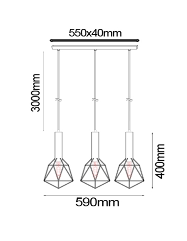 WHITEBAND1X3 - BLACKBAND & WHITEBAND Pendant WHITEBAND1X3