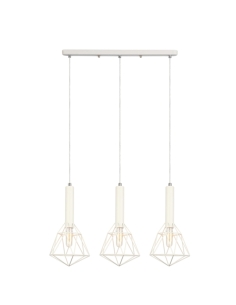 WHITEBAND1X3 - BLACKBAND & WHITEBAND Pendant Light 3x Bird WHITEBAND1X3
