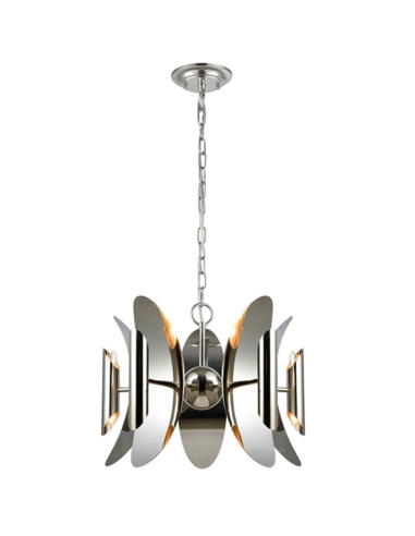 PENDANT SES X 10 Polished Nickel Hardware with Stainless Steel OD 604mm x H3500mm WTY 1YR
