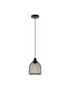 CHEVEUX Iron Mesh Bird Cage Shape Pendant Black ES 72W - CHEVEUX1