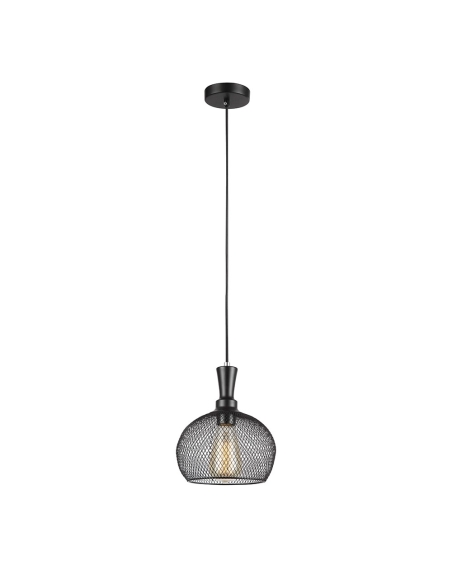 CHEVEUX2 - CHEVEUX Industrial Black Mesh Bird Cage Wine Glass Shape Pendant Light