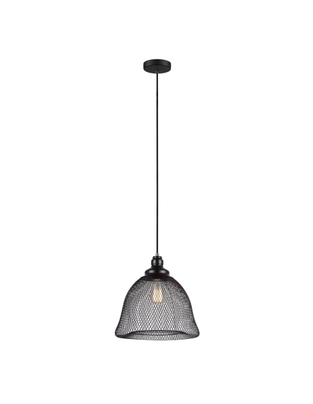 CHEVEUX3 - CHEVEUX Industrial Black Mesh Bell Pendant Light
