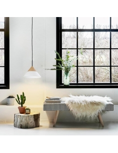 FINN2 - FINN Scandinavian Blonde Wood & Opal Glass Wide FINN2 2