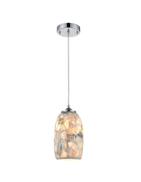 GLAZE11 - GLAZE Stone Mosaic Hand Blown Glass Pendant Lights