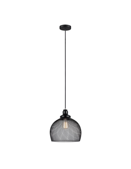 CHEVEUX4 - CHEVEUX Industrial Black Mesh Bird Cage Wine Glass Shape Pendant Light