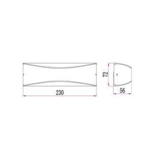 APIS2A - APIS(A) LED Exterior Surface Mounted Up/Down Wall APIS2A 2
