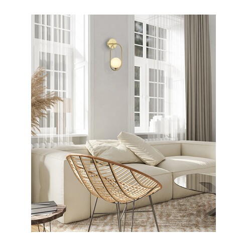 ARO1 - ARO Interior Round Opal Glass with Satin ARO1