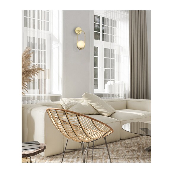 ARO1 - ARO Interior Round Opal Glass with Satin ARO1