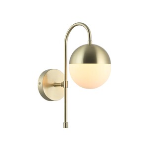 ARO2 - ARO Interior Round Opal Glass with Satin Gold ARO2