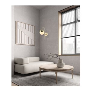 ARO2 - ARO Interior Round Opal Glass with Satin Gold ARO2 2