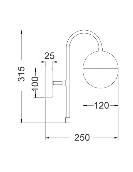 ARO2 Interior Wall Light Round 25W Satin Gold - ARO2